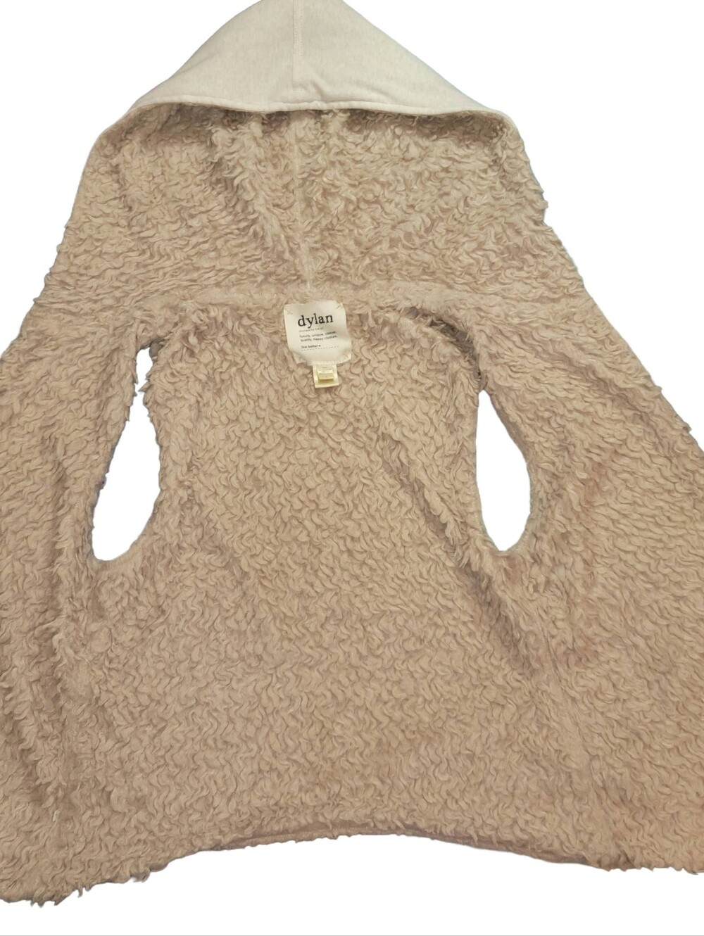 Dylan by True Grit Sherpa Lined Hooded Vest Cream Large
